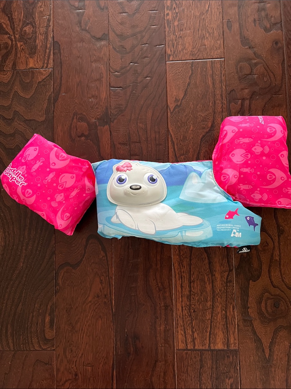 Kids Pink & Blue Seal Float Jacket - Swim Aid for Toddlers